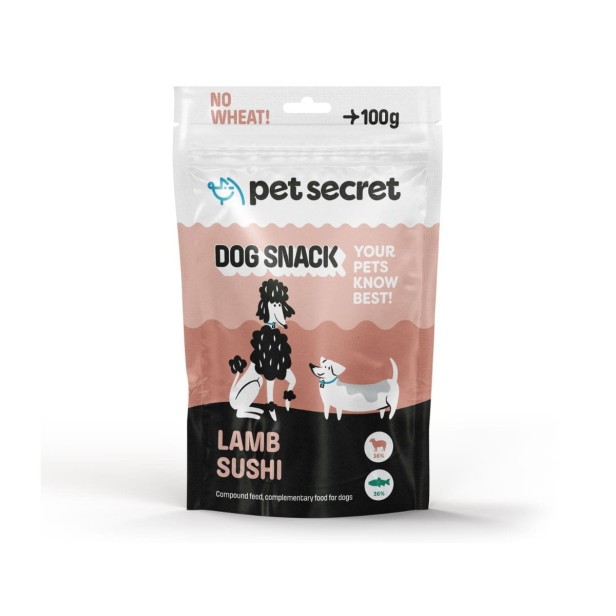 Sushi z jagnięciną 100g, przysmak dla psa Pet Secret