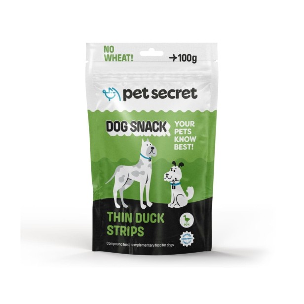 Cieniutkie paseczki z kaczki 100g, przysmak dla psa Pet Secret