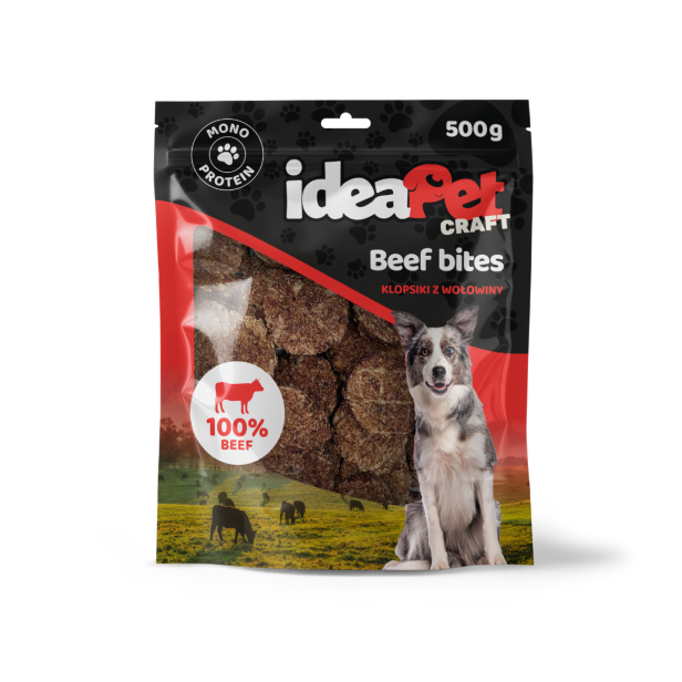 Klopsiki z wołowiny 500g, przysmak dla psa ideaPet Craft