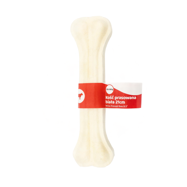 Kość prasowana biała 21 cm, gryzak dla psa Pet Secret