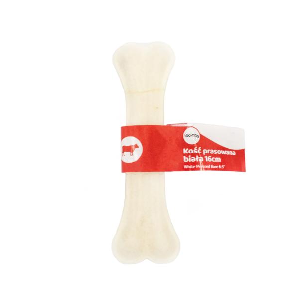 Kość prasowana biała 16 cm, gryzak dla psa Pet Secret