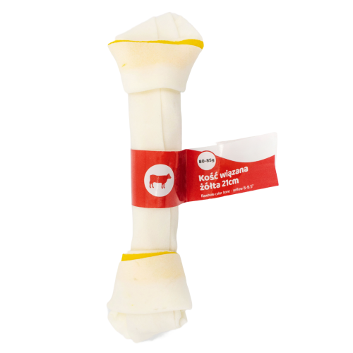 Kość wiązana żółta 21 cm, gryzak dla psa Pet Secret