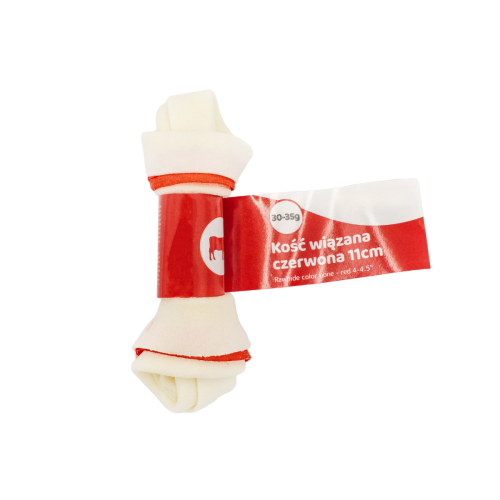 Kość wiązana czerwona 11 cm, gryzak dla psa Pet Secret