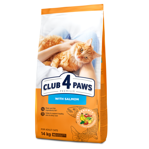 Sucha karma dla kotów z łososiem 14kg Club 4 Paws Premium