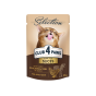 Mokra karma dla kotów z kurczakiem i cielęciną w sosie 80g Club 4 Paws Selection