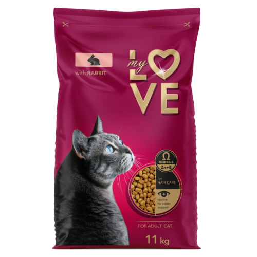Sucha karma dla kotów dorosłych z królikiem 11kg My Love