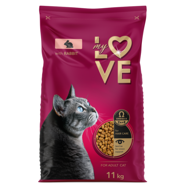 Sucha karma dla kotów dorosłych z królikiem 11kg My Love