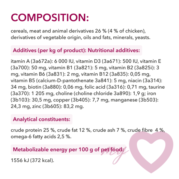Sucha karma dla kotów dorosłych z kurczakiem 11 kg My Love