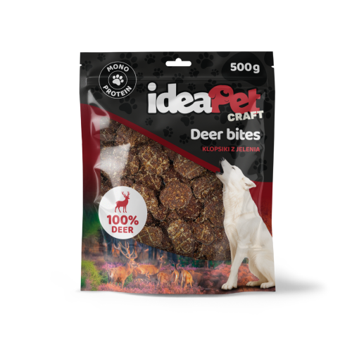Klopsiki z jelenia 500g, przysmak dla psa ideaPet Craft