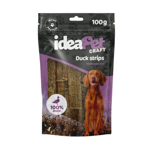 Paski z kaczki 100g, przysmak dla psa ideaPet Craft