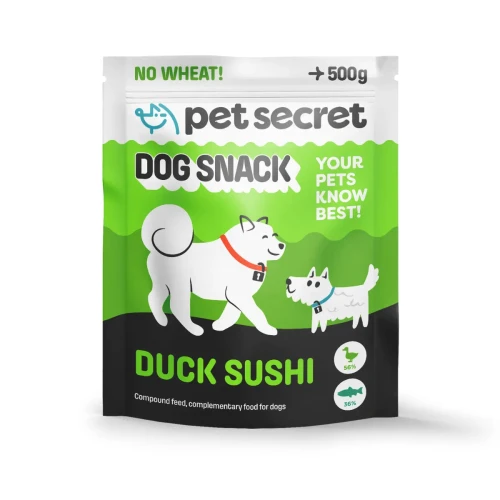 Sushi z kaczką 500g Pet Secret – naturalny przysmak dla psa bogaty w mięso