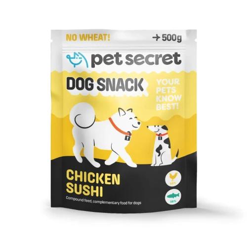 Sushi z kurczakiem 500g Pet Secret – naturalny przysmak dla psa w opakowaniu