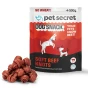 Przysmak dla psa Pet Secret – miękkie węzełki z wołowiny 500 g prezentowane wraz z opakowaniem i naturalną formą produktu.