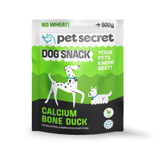 Kostki z wapniem i mięsem z kaczki 500g, treserki dla psa Pet Secret