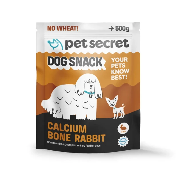 Kostki z wapniem i mięsem z królika 500g, treserki dla psa Pet Secret