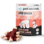 Treserki dla psa Pet Secret – kostki z wapniem i mięsem z jagnięciną 500 g prezentowane wraz z opakowaniem i naturalną formą produktu.