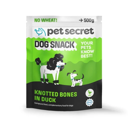 Kostki w kaczce Pet Secret 500 g – smakowity przysmak dla psa w praktycznym, zamykanym opakowaniu.