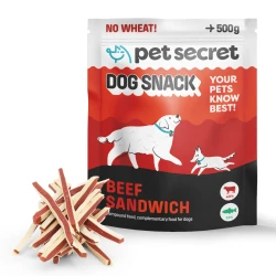 Pet Secret Dog Snack Paski z wołowiną 500g, przysmak dla psa