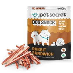 Pet Secret Dog Snack Paski z królikiem 500g, przysmak dla psa