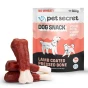 Przysmak dla psa Pet Secret – białe kości prasowane z jagnięciną 500 g prezentowane wraz z opakowaniem i naturalną formą produktu.