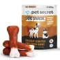 Przysmak dla psa Pet Secret – białe kości prasowane z królikiem 500 g prezentowane wraz z opakowaniem i naturalną formą produktu.
