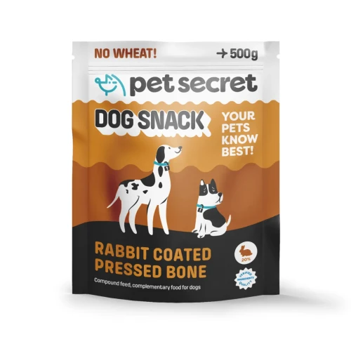 Kość prasowana biała z królikiem 500g, przysmak dla psa Pet Secret