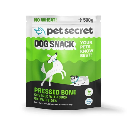 Kość prasowana oblana kaczką 500g, przysmak dla psa Pet Secret