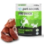 Przysmak dla psa Pet Secret – buciki białe w kaczce 500 g prezentowane wraz z opakowaniem i naturalną formą produktu.