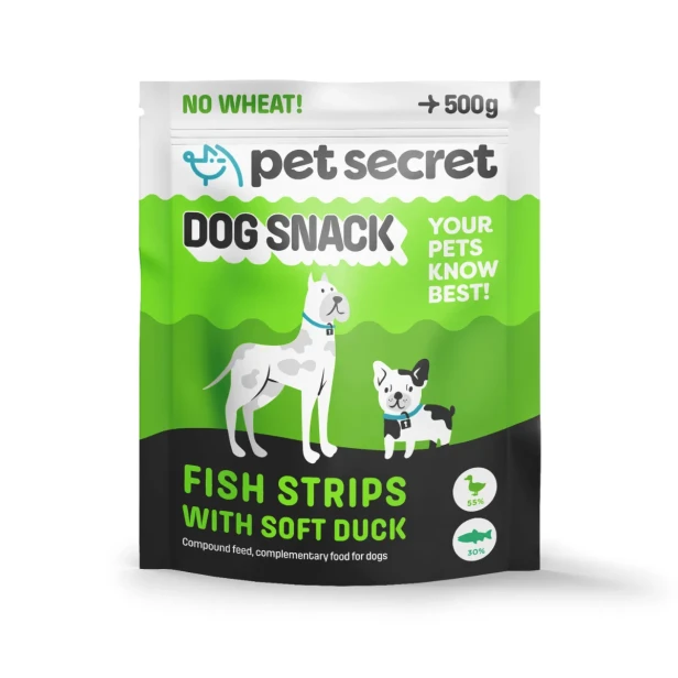 Paluszki rybne z kaczką 500g, przysmak dla psa Pet Secret