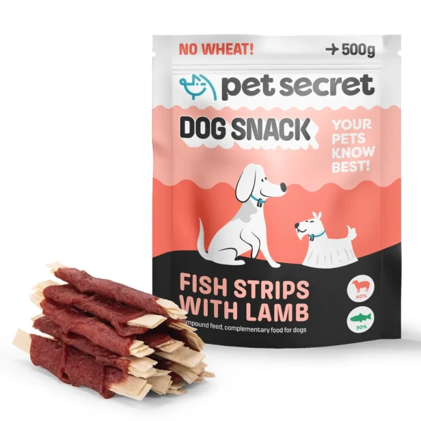 Paluszki rybne z jagnięciną 500g, przysmak dla psa Pet Secret