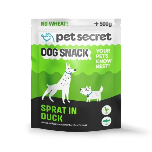 Szprotki owinięte w kaczkę 500g, przysmak dla psa Pet Secret