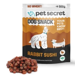Pet Secret Dog Snack Sushi z królikiem 500g, przysmak dla psa