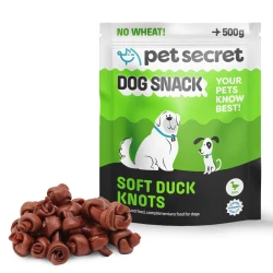 Pet Secret Dog Snack Miękkie węzełki z kaczki 500g, przysmak dla psa