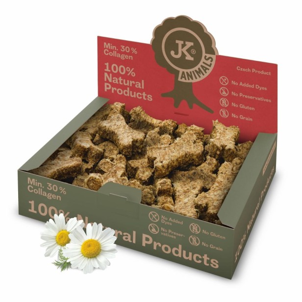 Mini kość naturalna z rumiankiem 7 cm, gryzak dla psa JK Animals ok. 47 szt. / 1 kg