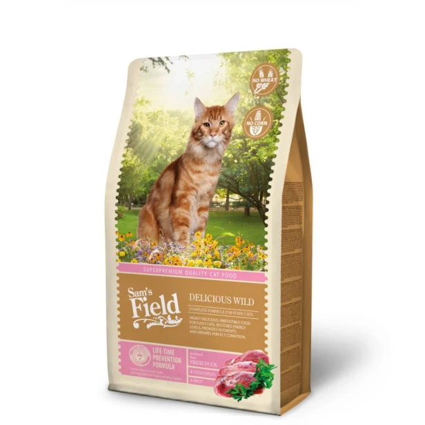 Sucha karma dla kota dorosłego Delicious Wild 2,5 kg Sam’s Field