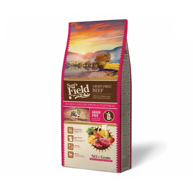 Sucha karma dla psa dorosłego – wołowina 13kg Angus Grain Free Sam’s Field