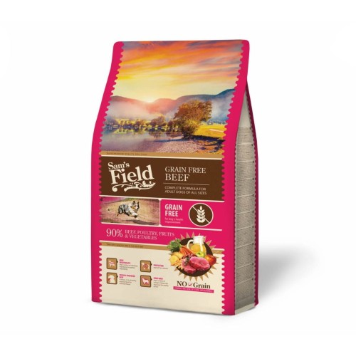 Sucha karma dla psa dorosłego – wołowina 2,5kg Angus Grain Free Sam’s Field