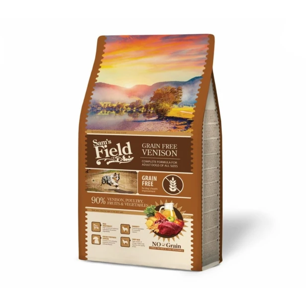 Sucha karma dla psa dorosłego – dziczyzna 2,5 kg Grain Free Sam’s Field