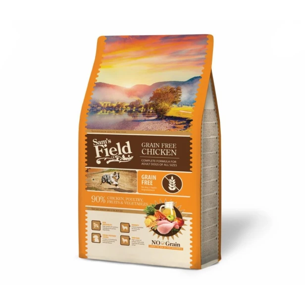 Sucha karma dla psa dorosłego – kurczak 2,5 kg Grain Free Sam’s Field