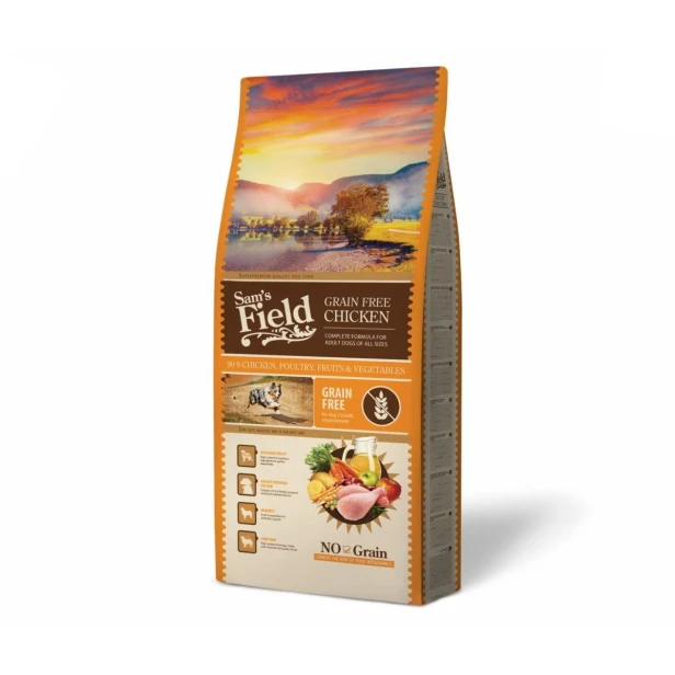 Sucha karma dla psa dorosłego – kurczak 13 kg Grain Free Sam’s Field