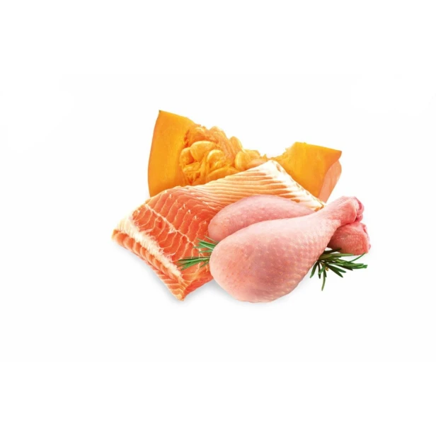 Mokra karma dla psa dorosłego – łosoś z kurczakiem i dynią 400g Sam’s Field