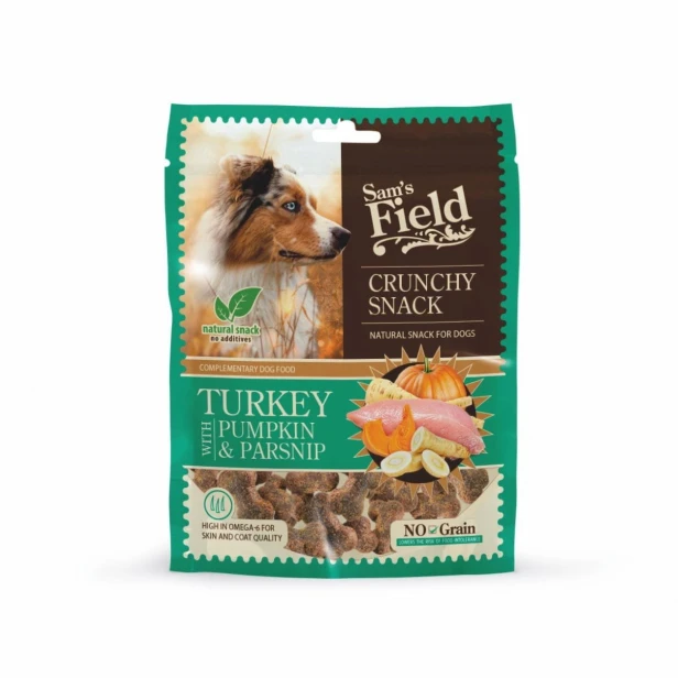 Crunchy Cracker Turkey &amp; Pumpkin 200g – przysmak dla psa Sam’s Field