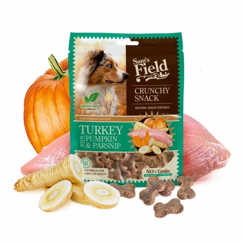 Crunchy Cracker Turkey &amp; Pumpkin 200g – przysmak dla psa Sam’s Field