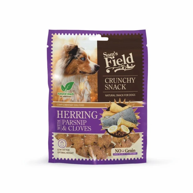 Crunchy Cracker Herring &amp; Cloves 200g – przysmak dla psa Sam’s Field