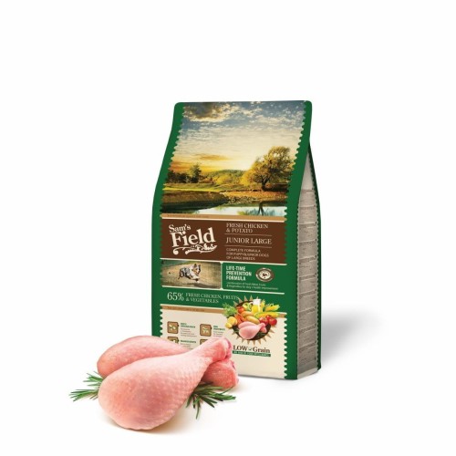 Sucha karma dla psa junior dużych ras – kurczak i ziemniaki 2,5 kg Low Grain Sam’s Field