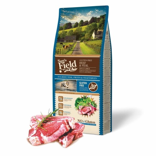 Sucha karma dla psa junior dużych ras – wołowina i cielęcina 13 kg Gluten Free Sam’s Field