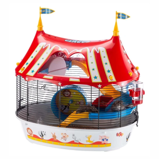 Klatka dla chomika Circus Fun – kolorowa przestrzeń pełna zabawy 49,5x34x42,5cm