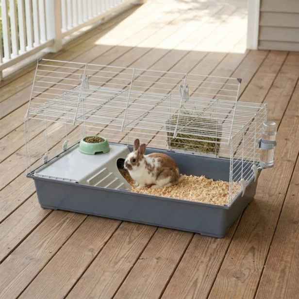 Klatka dla królika i świnki morskiej Rabbit 100 – przestronna, wygodna i ekologiczna 95x57x46cm