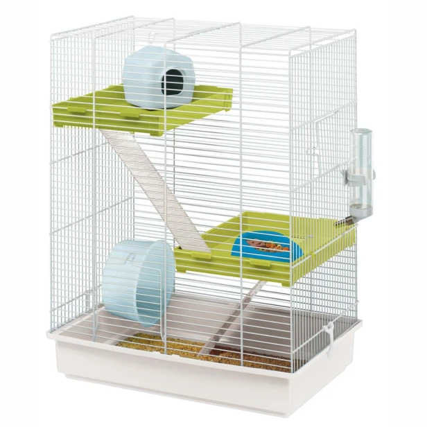 Klatka dla chomika Hamster Tris – pionowa przestrzeń pełna aktywności 46x29x58cm