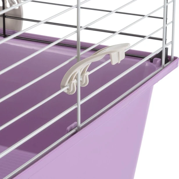 Klatka dla świnki morskiej Guinea 70 – przestronna, bezpieczna i funkcjonalna 70x47x37cm fioletowa